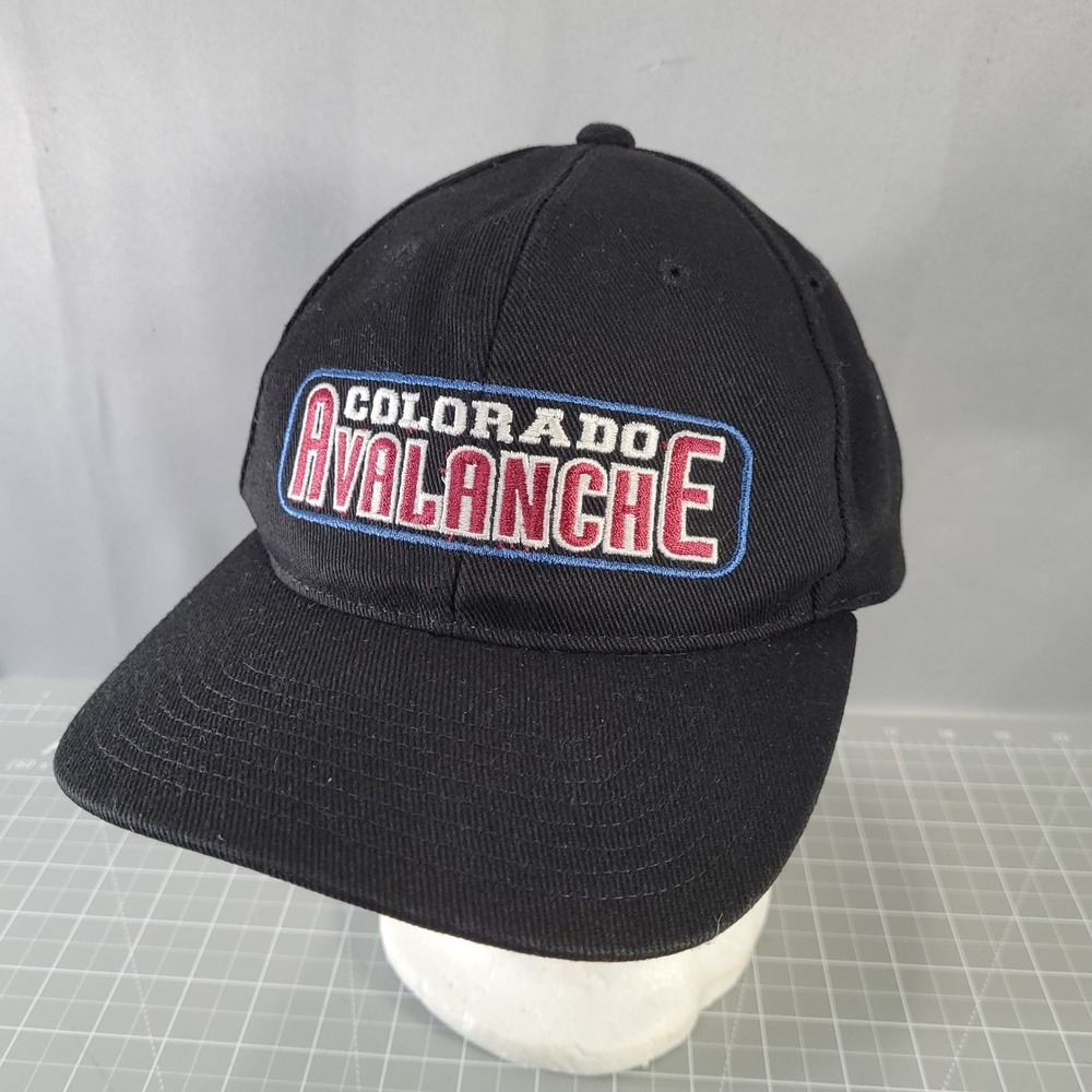 Colorado Avalanche Hat Mens Starter OSFA Black NHL Embroidered Stapback Cap